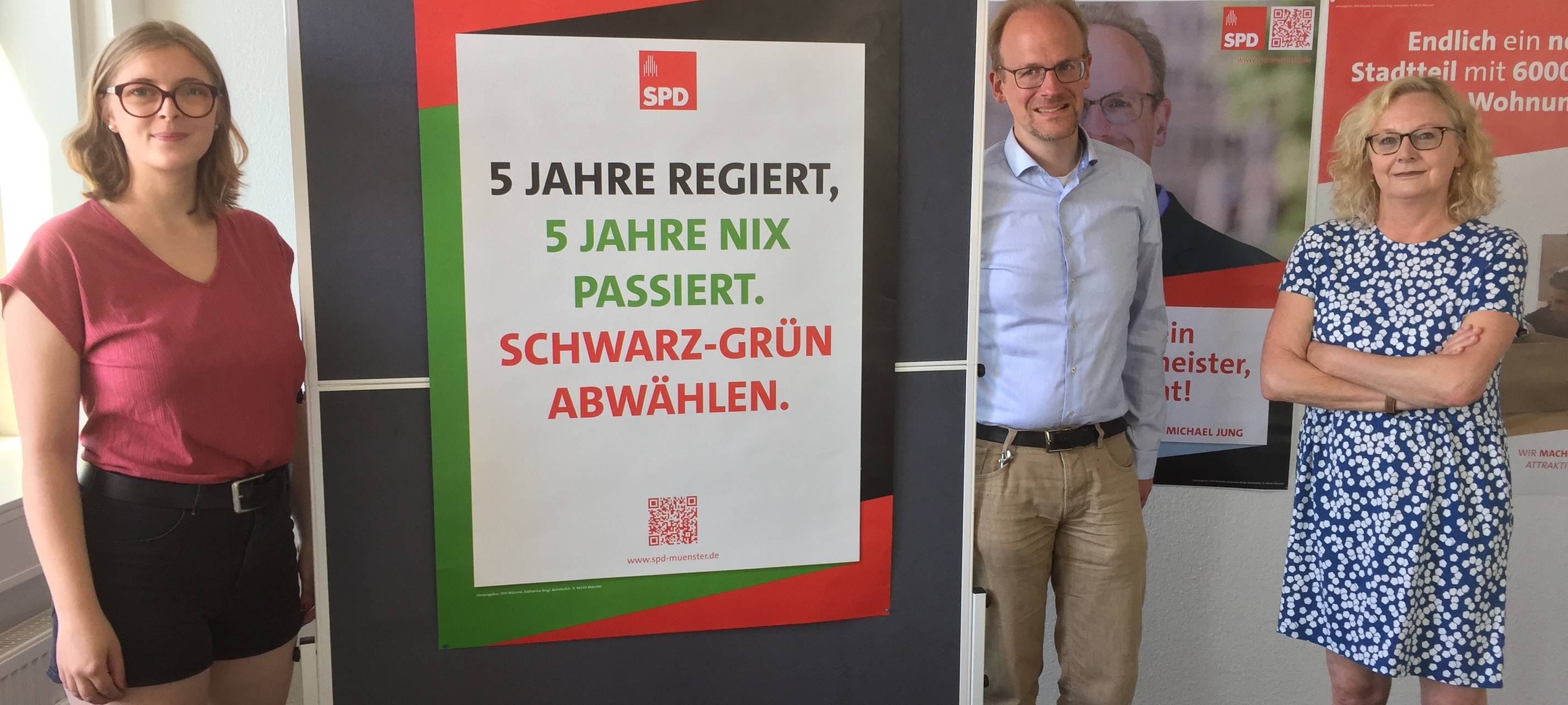 Plakate aufgestellt: SPD in heißer Wahlkampfphase