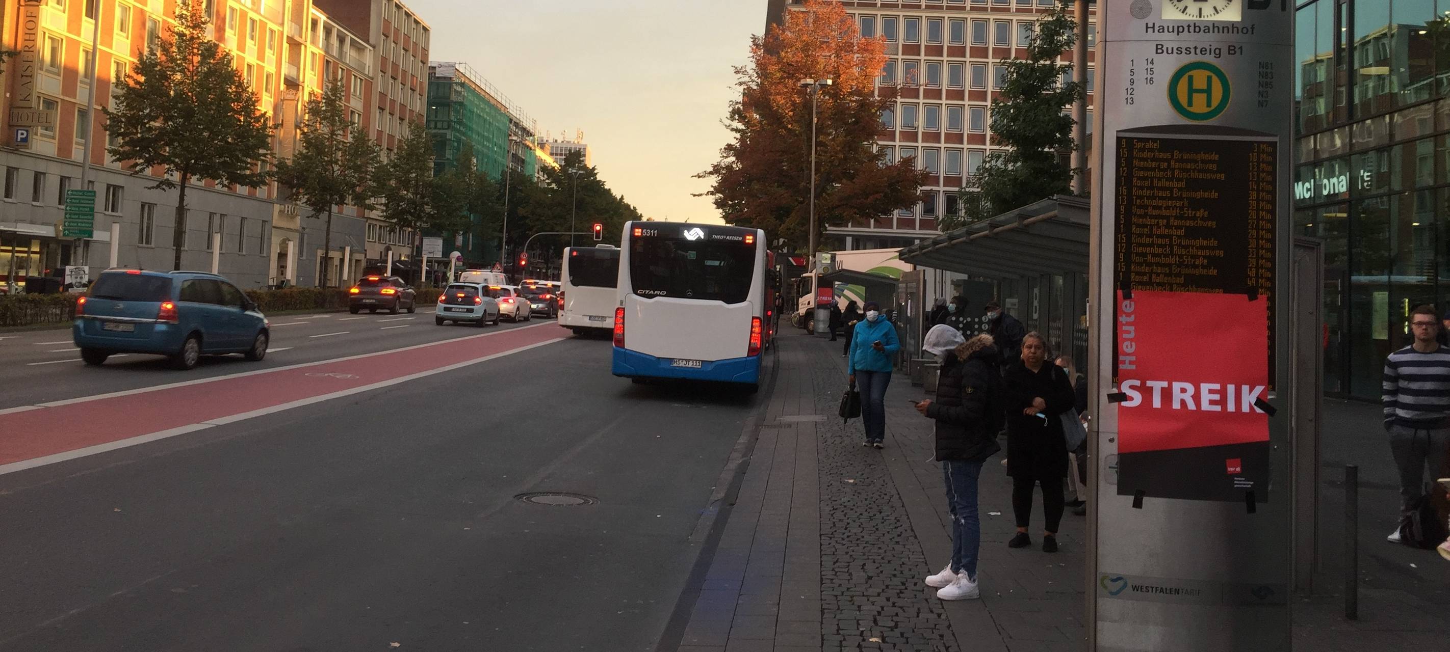 Mega-Streik lähmt Münsters Verkehr