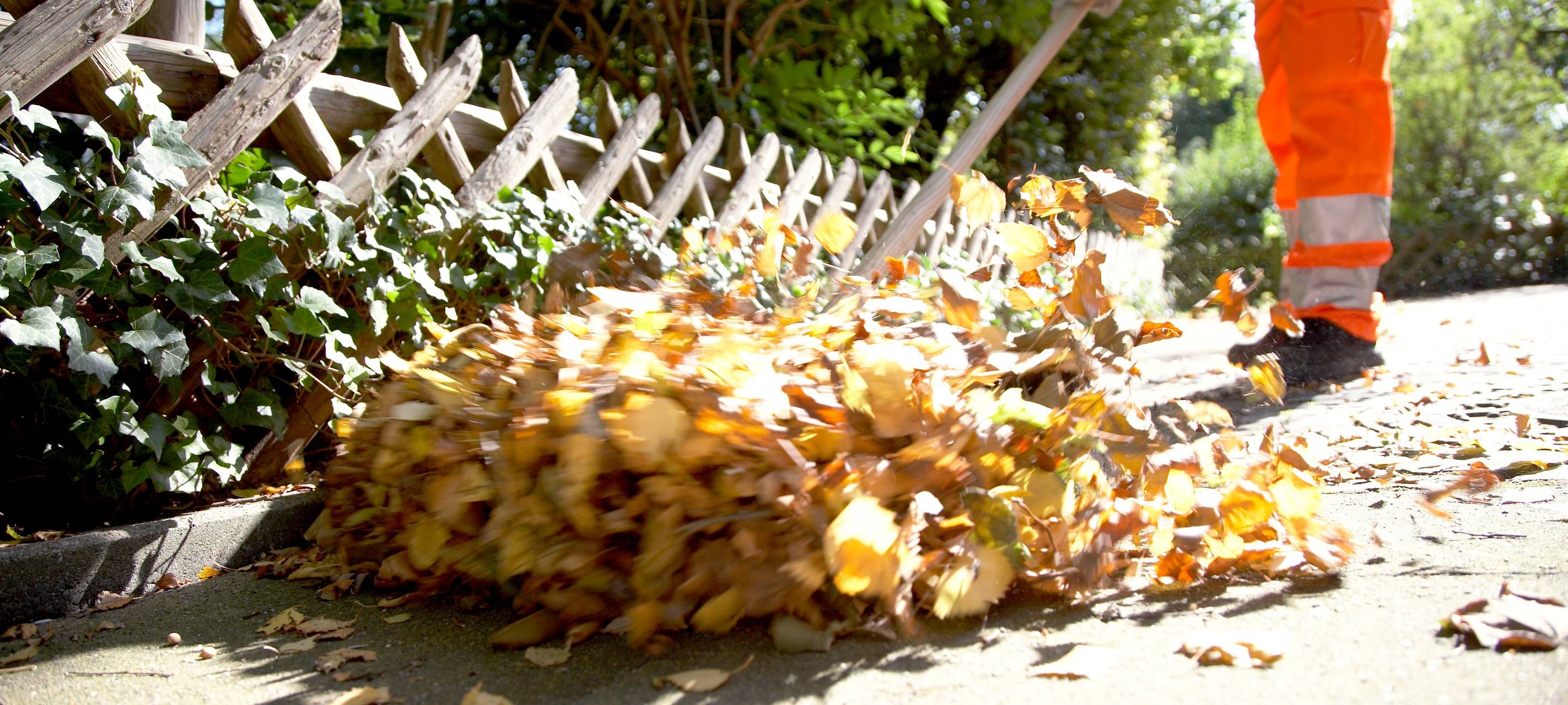 Noch viel Herbstlaub auf den Straßen