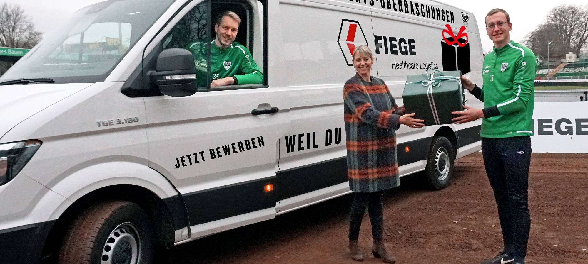 Preußen und Fiege Logistik starten Weihnachtsaktion