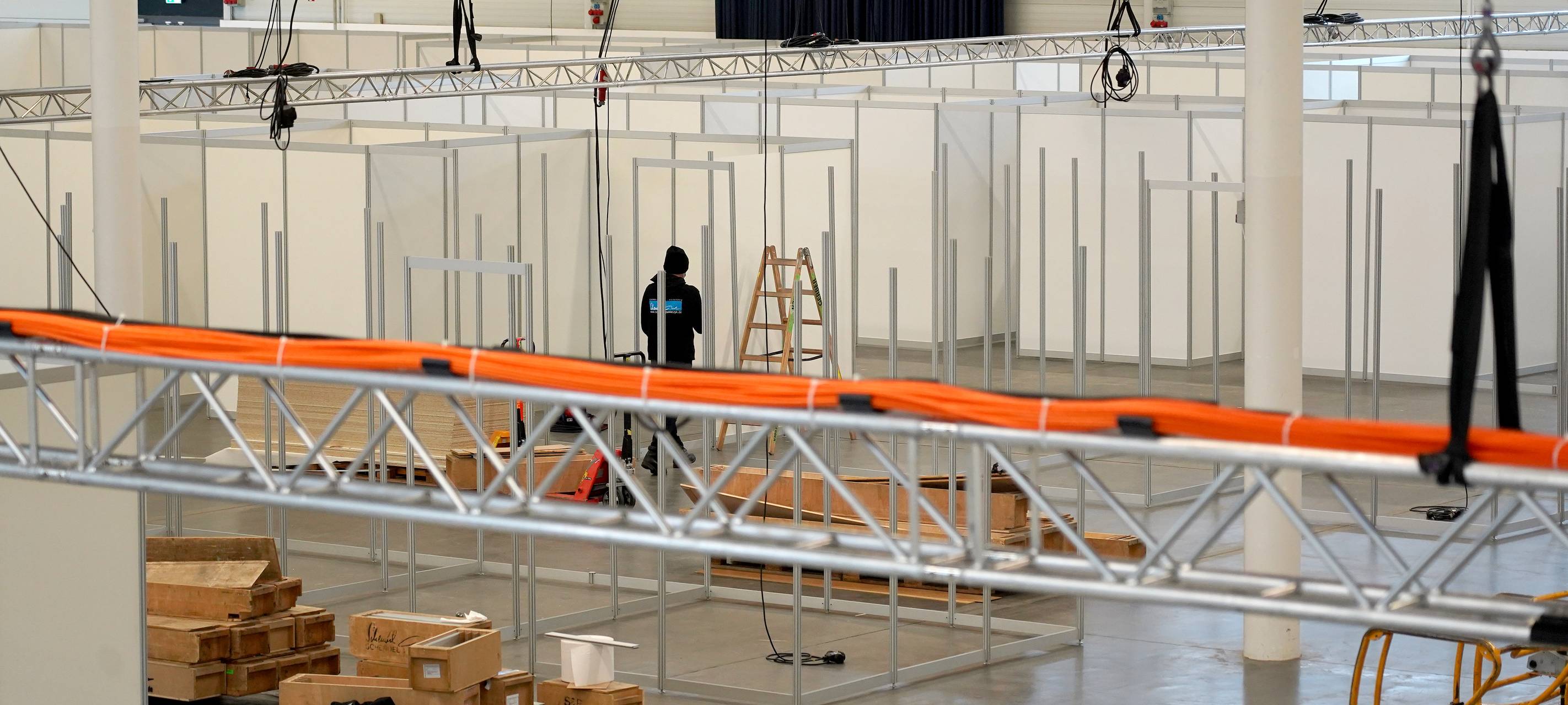 Hochbetrieb im künftigen Impfzentrum Münster