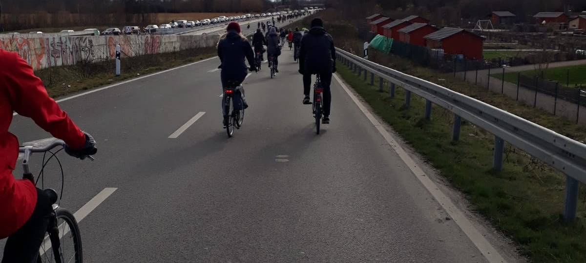 Fahrraddemo von Fridays for Future