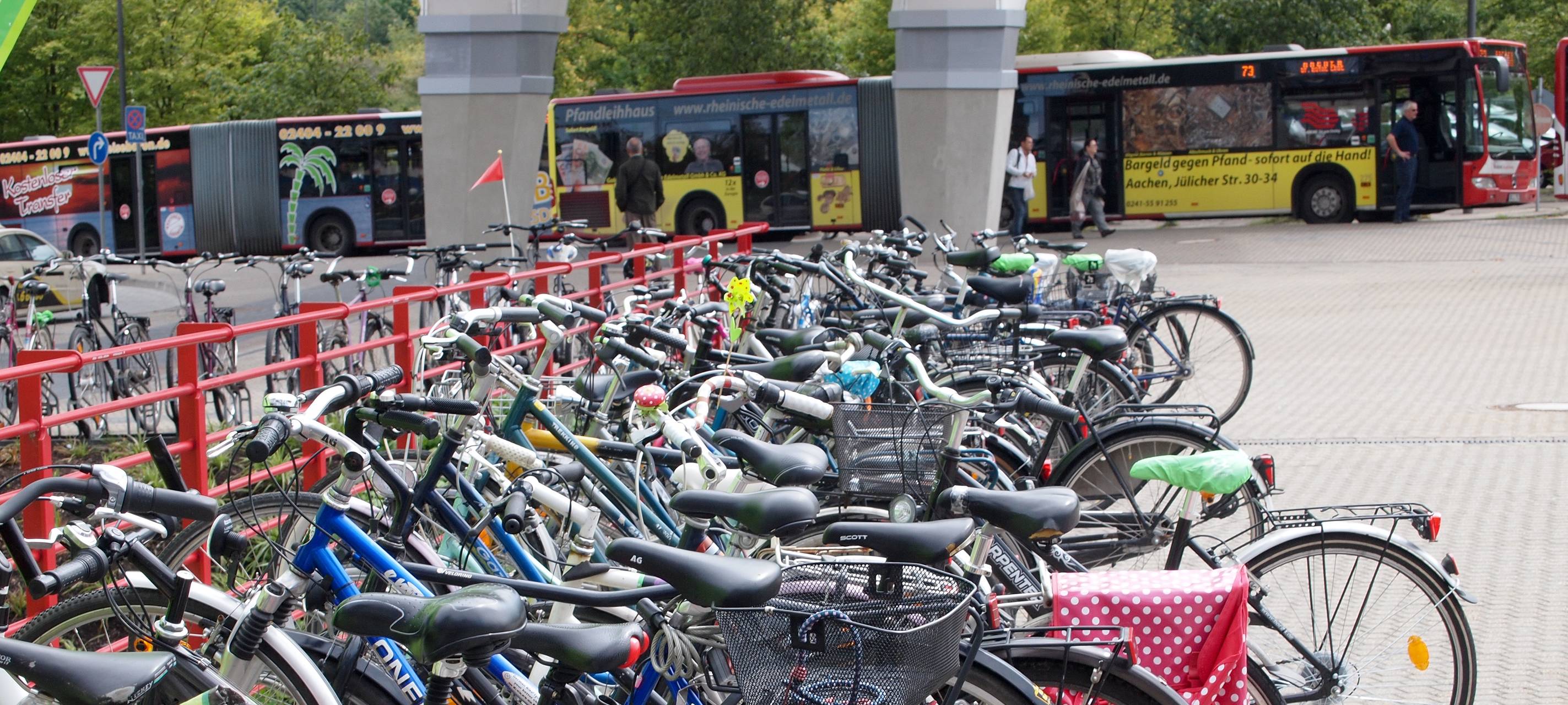 Fahrraddemo in der Innenstadt