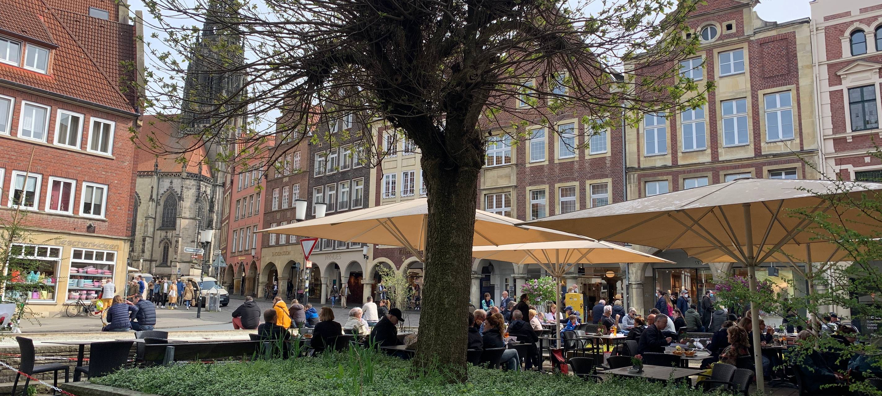 Ansturm auf Münsters Außengastronomie