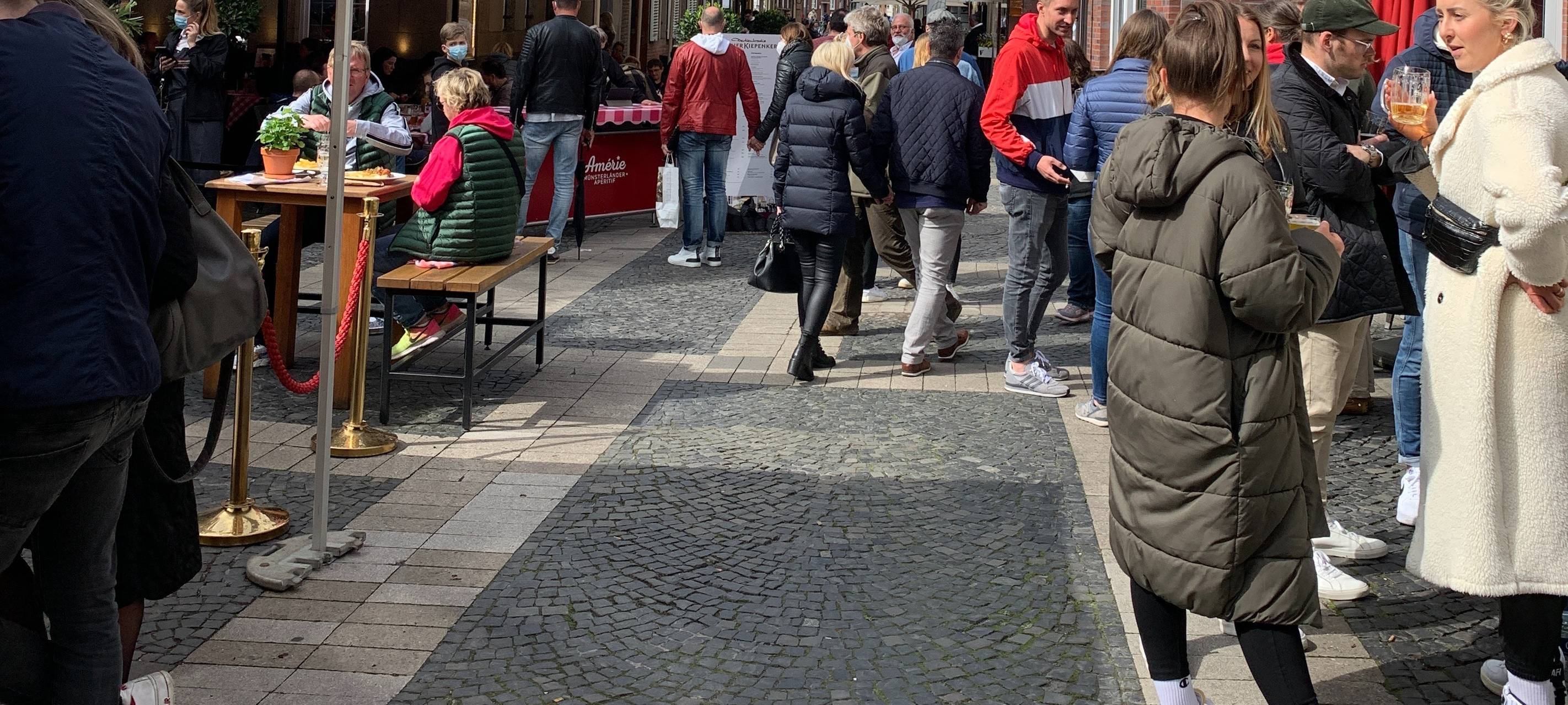 Ansturm auf Münsters Außengastronomie