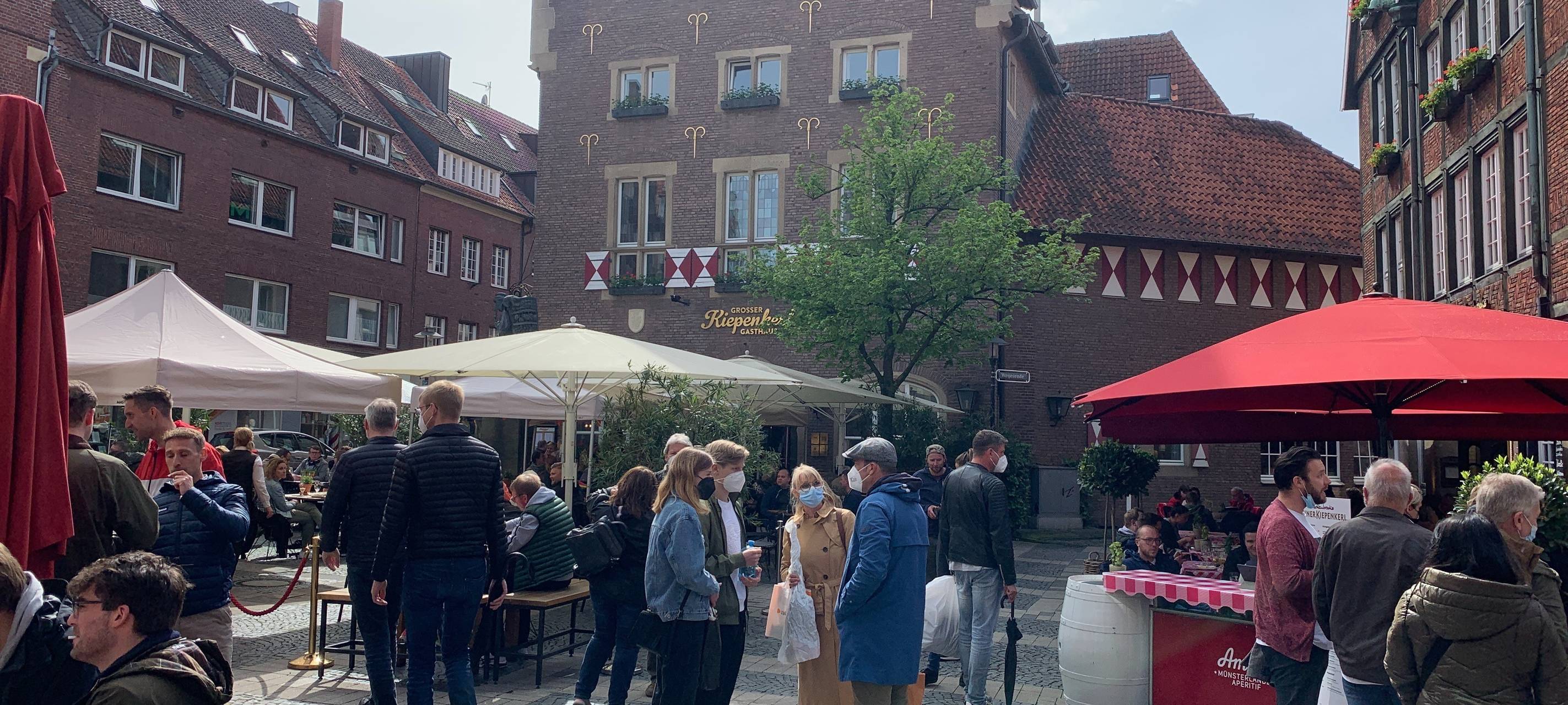 Ansturm auf Münsters Außengastronomie