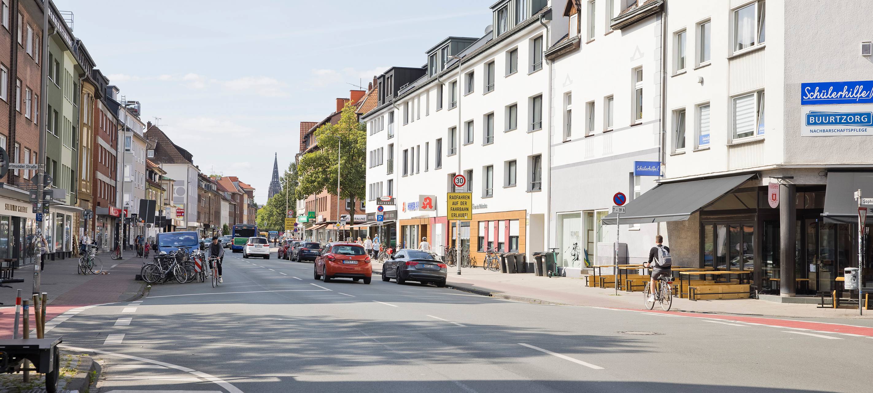 Neuer Verkehrsversuch: Tempo 20 auf Wolbecker Straße