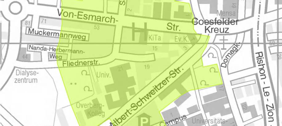 Bombenentschärfung an der Fliednerstraße