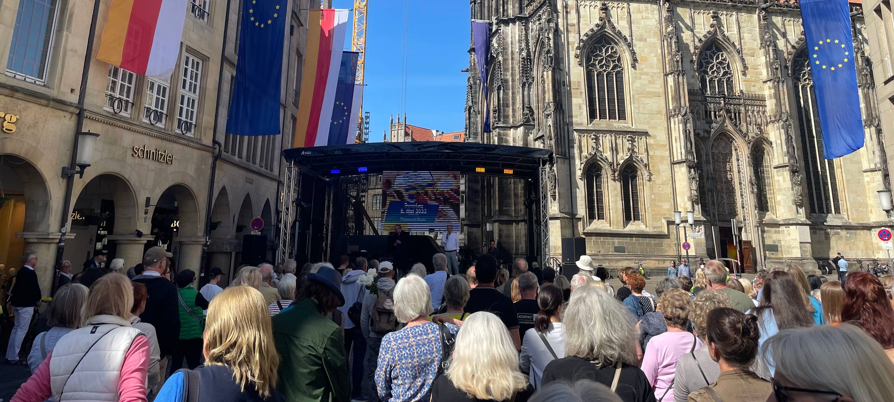 800 singen auf dem Prinzipalmarkt