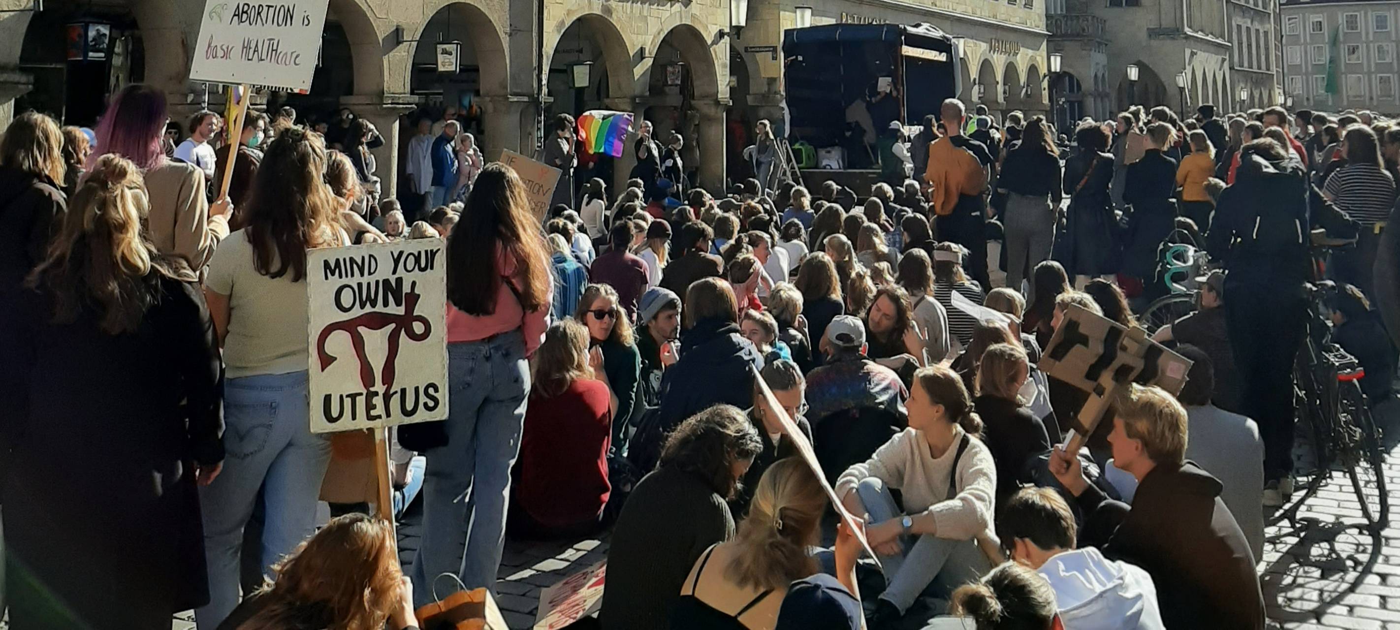 Wochenmarkt: Abbruch wegen Demo