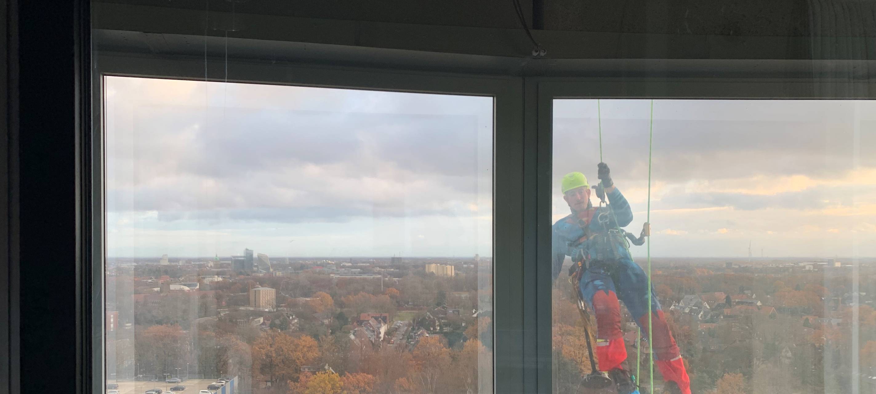 Spektakel am UKM-Turm