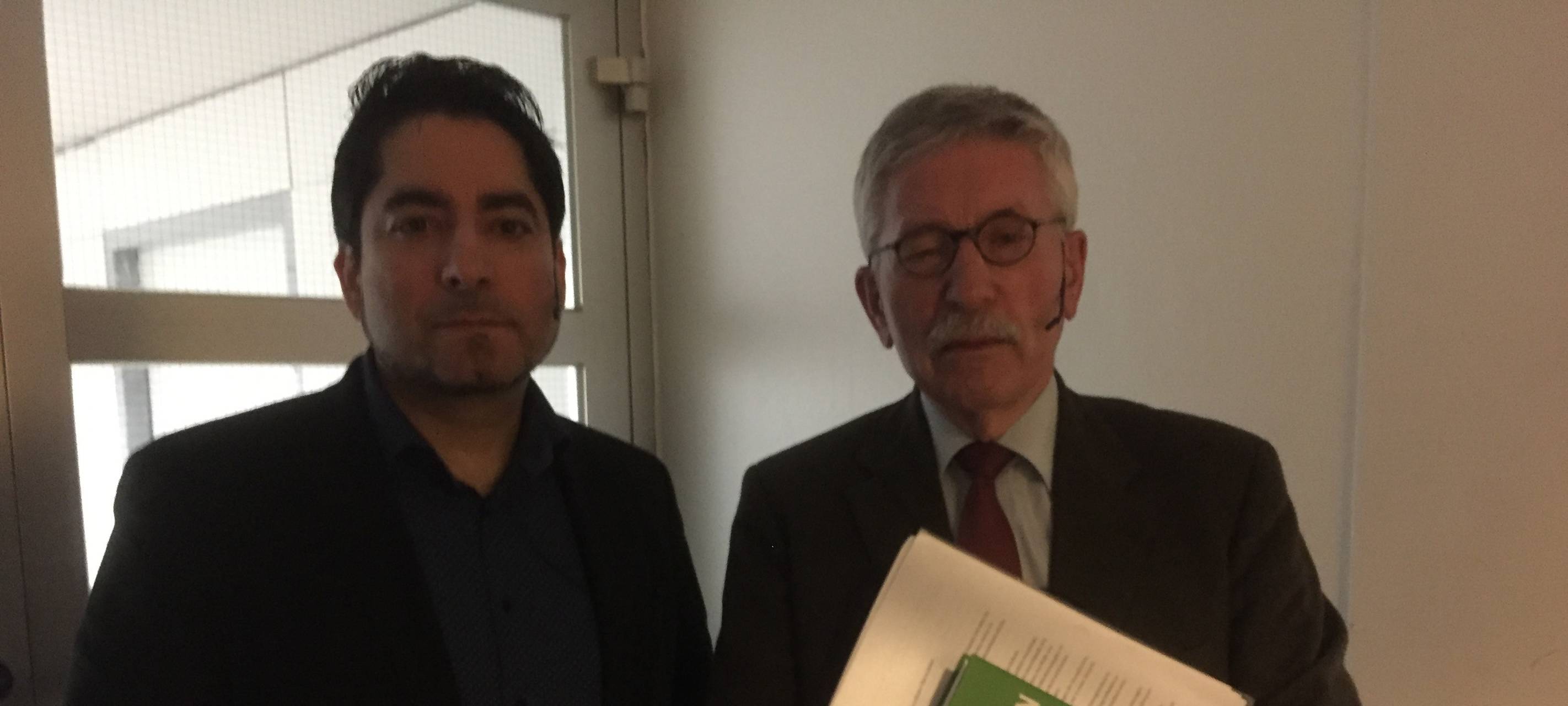 Mouhanad Khorchide und Thilo Sarrazin am 19.03.2019 in der Stadthalle Hiltrup