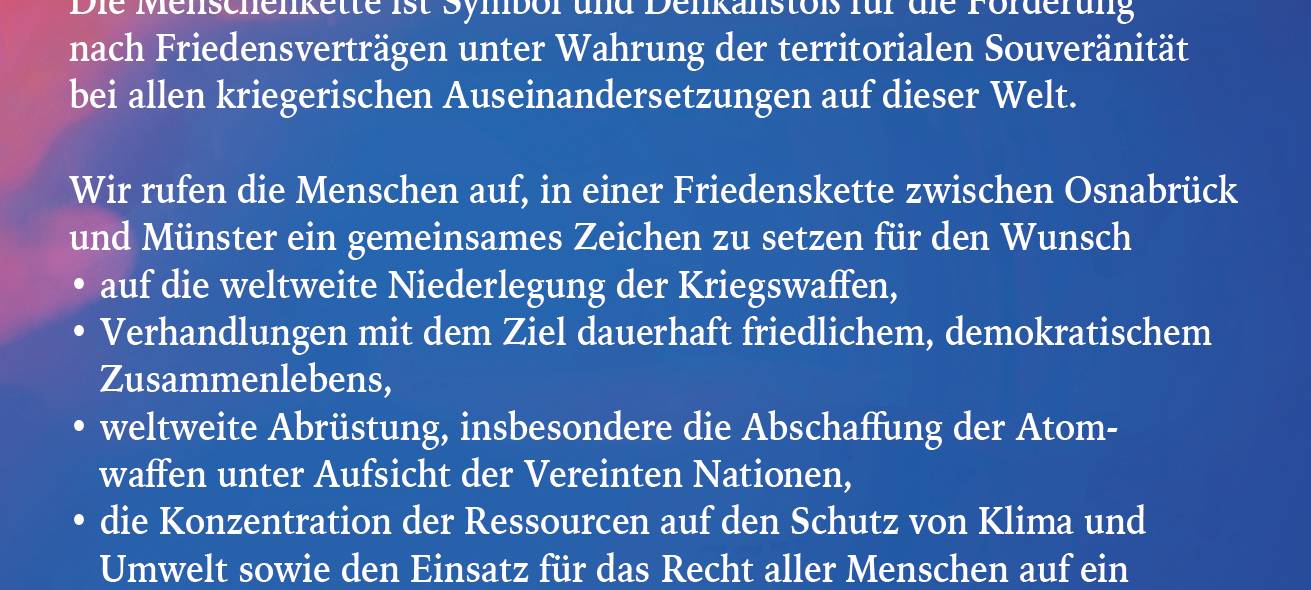 Menschenkette wird vorbereitet