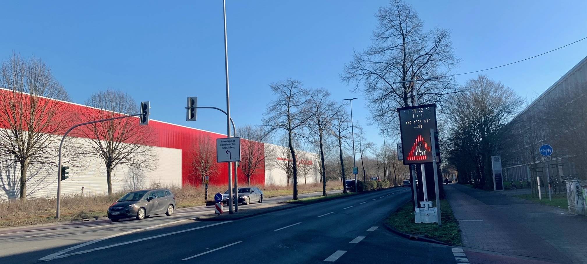 Großbaustelle auf Albersloher Weg