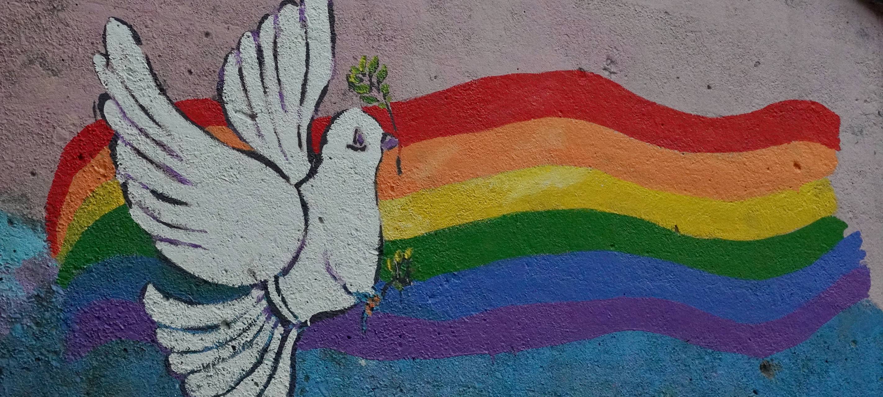 Eine Menschenkette für den Frieden