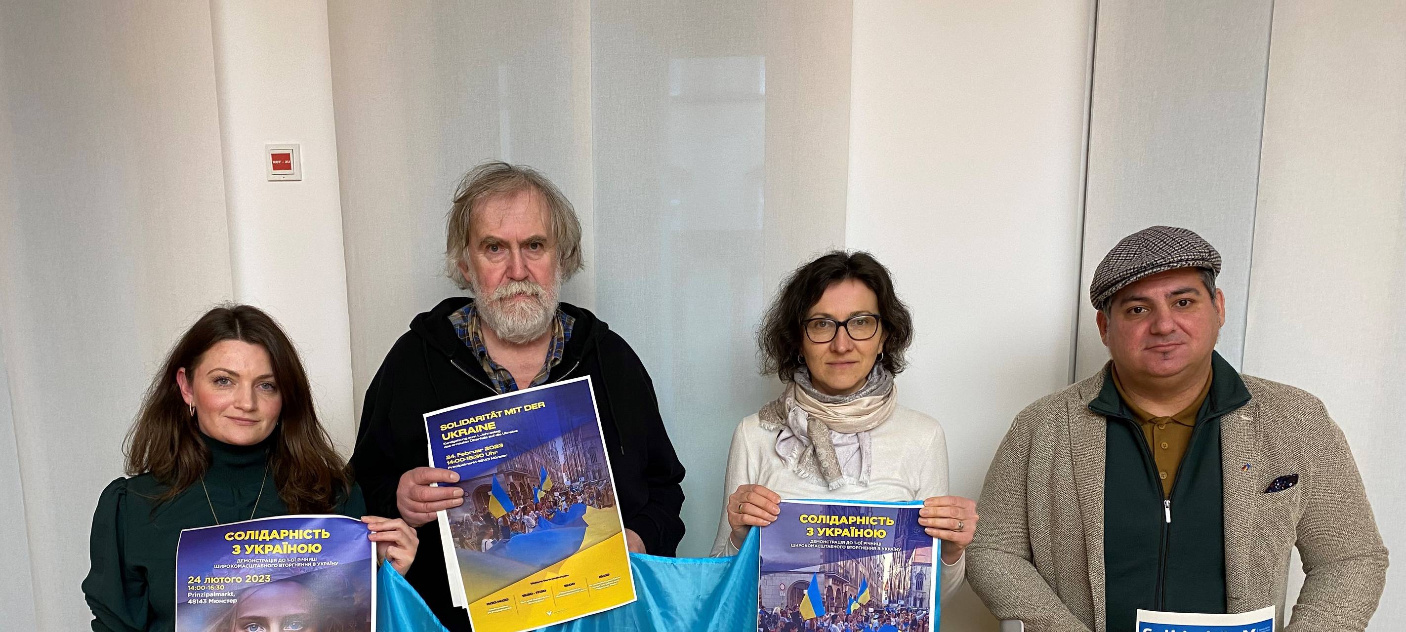 Münster erinnert an Ukraine-Jahrestag
