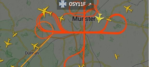 Luftwaffe kreist über Münster