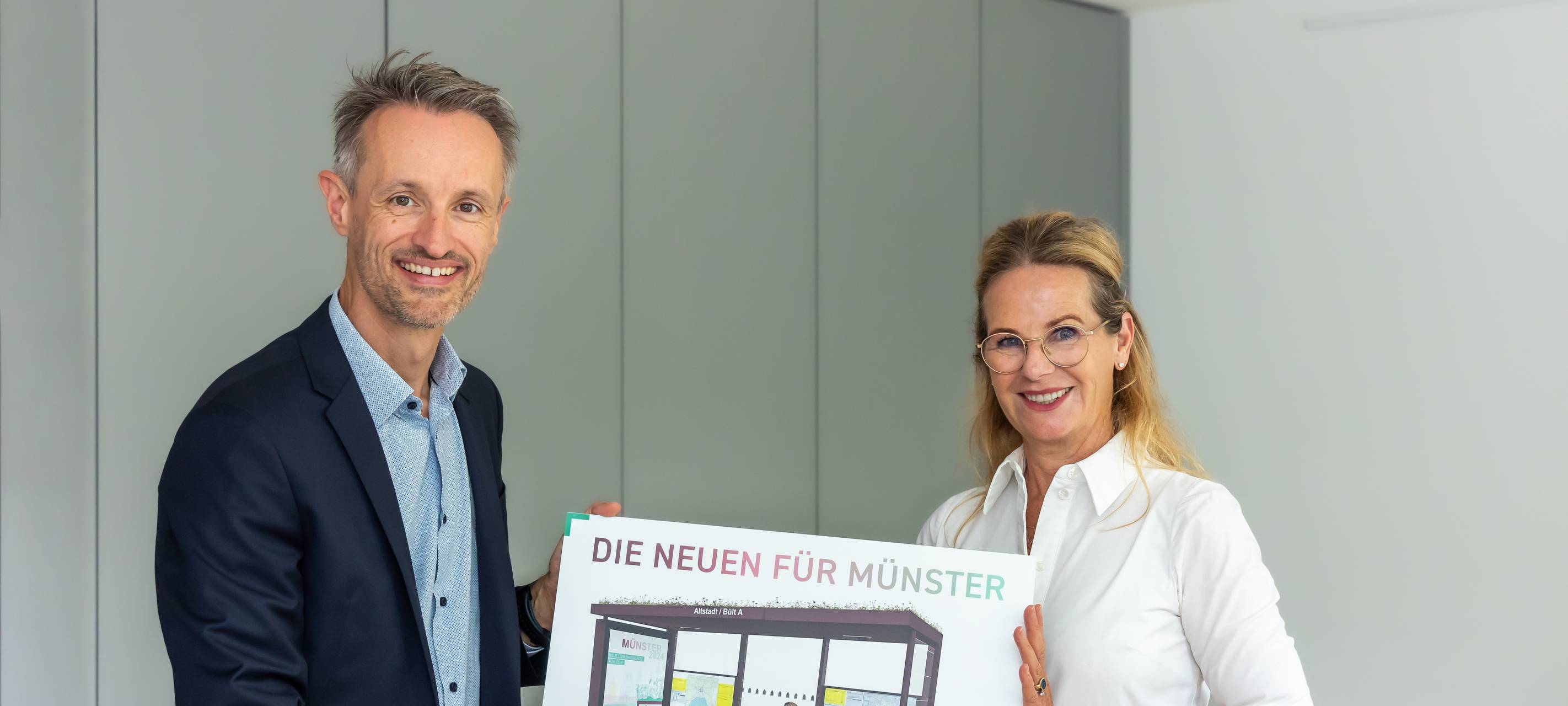 Münster bekommt neue Bus-Häuschen