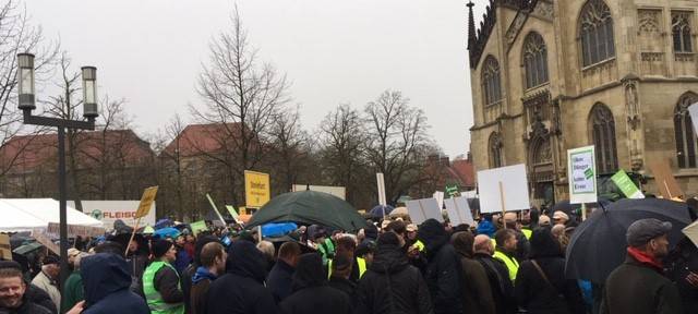 Bauern-Demo auf dem Domplatz
