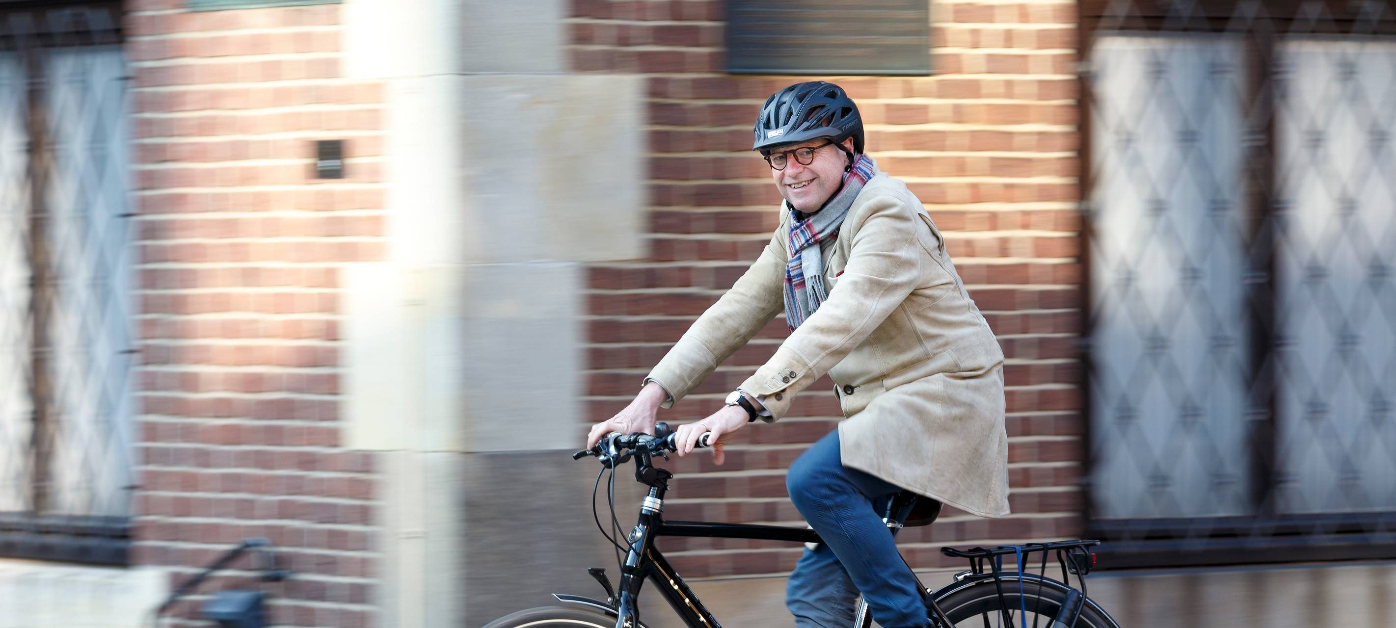 Oberbürgermeister Markus Lewe auf dem Fahrrad