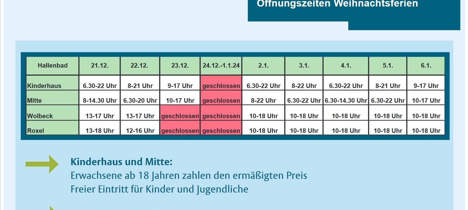 Kostenfrei ins Schwimmbad