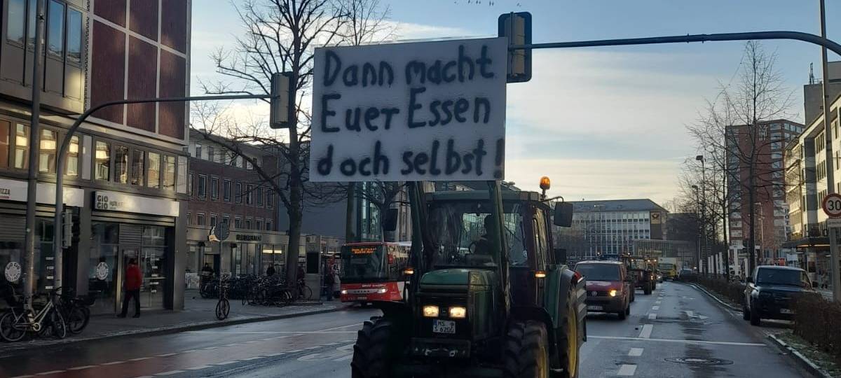 Verkehrschaos durch Bauernproteste