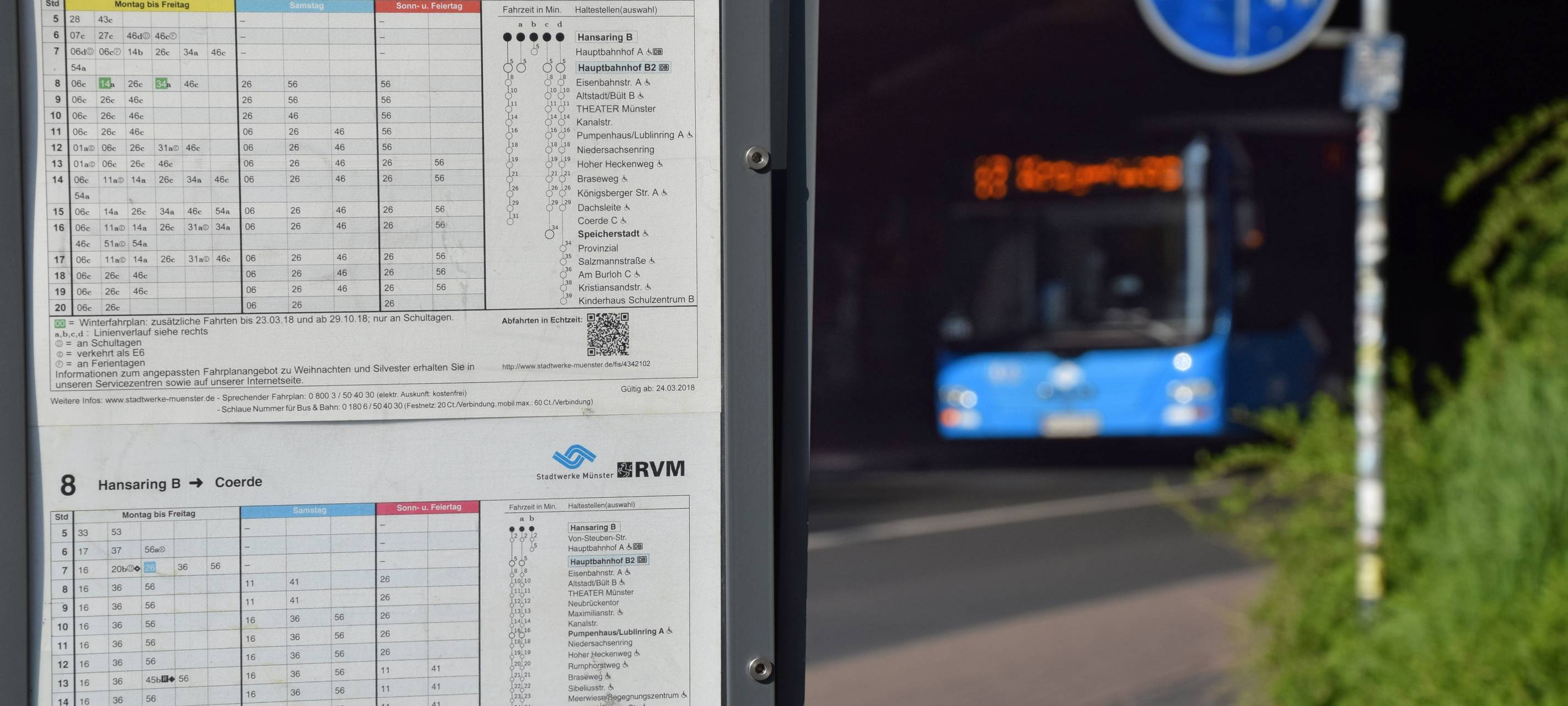 Schlaue Nummer für Bus und Bahn mit Münster-Ortsvorwahl