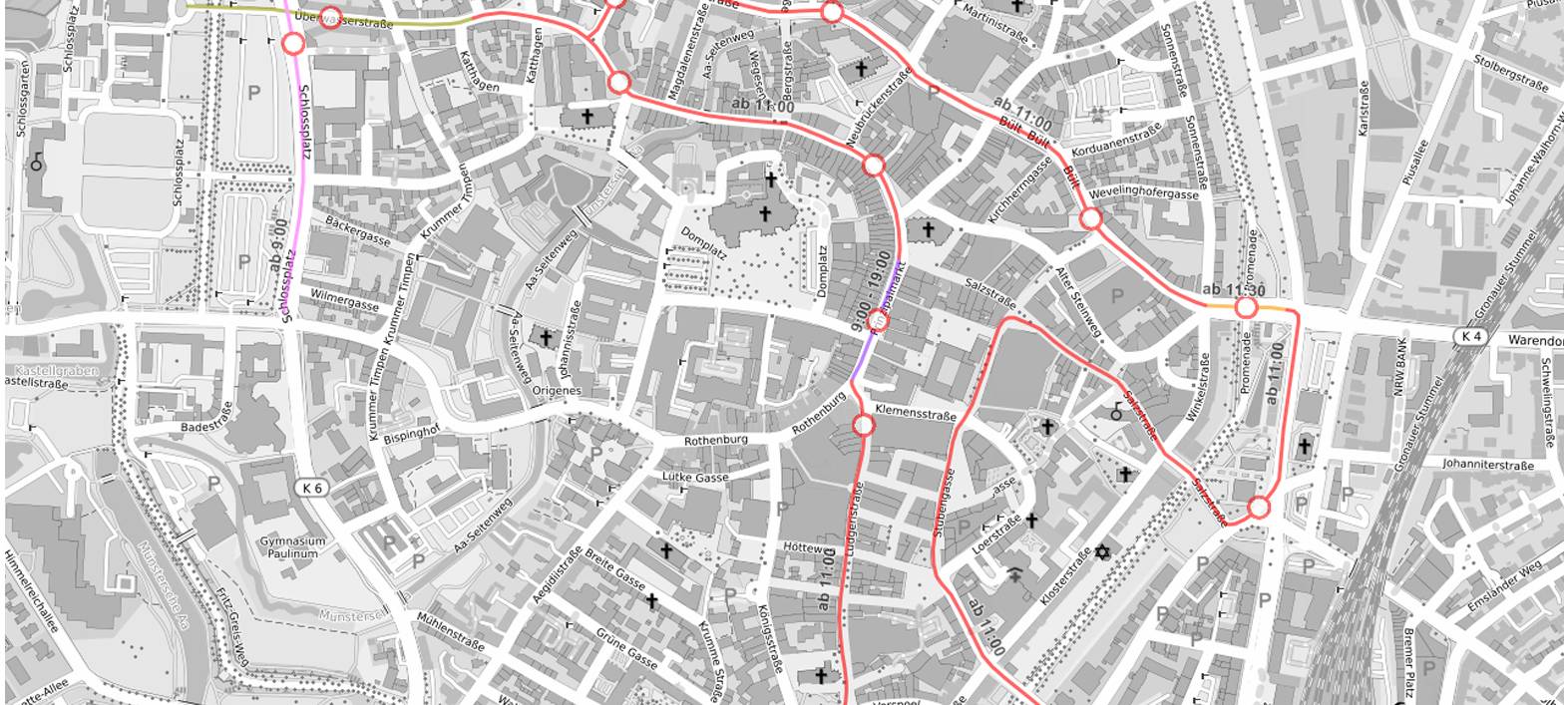 Straßen gesperrt am Rosenmontag