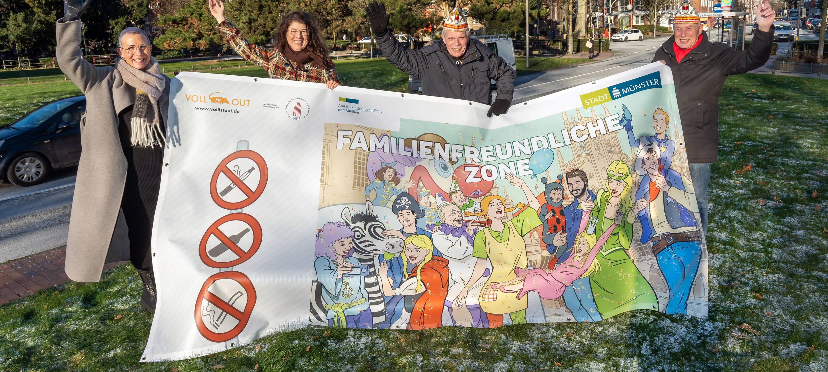 Rosenmontag mit Zonen für Familien