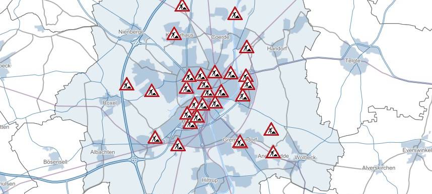 Münster: Ein einziger großer Stau
