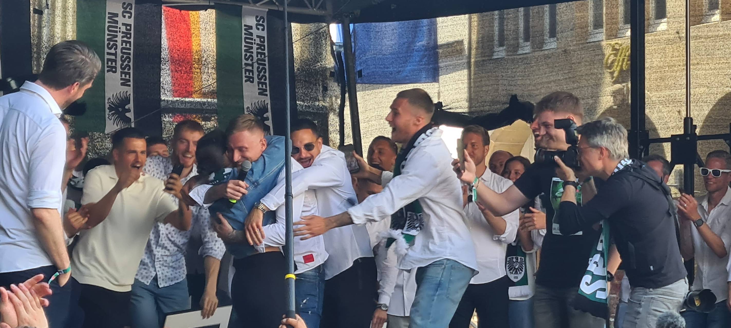 Aufstiegsfeier auf dem Prinzipalmarkt