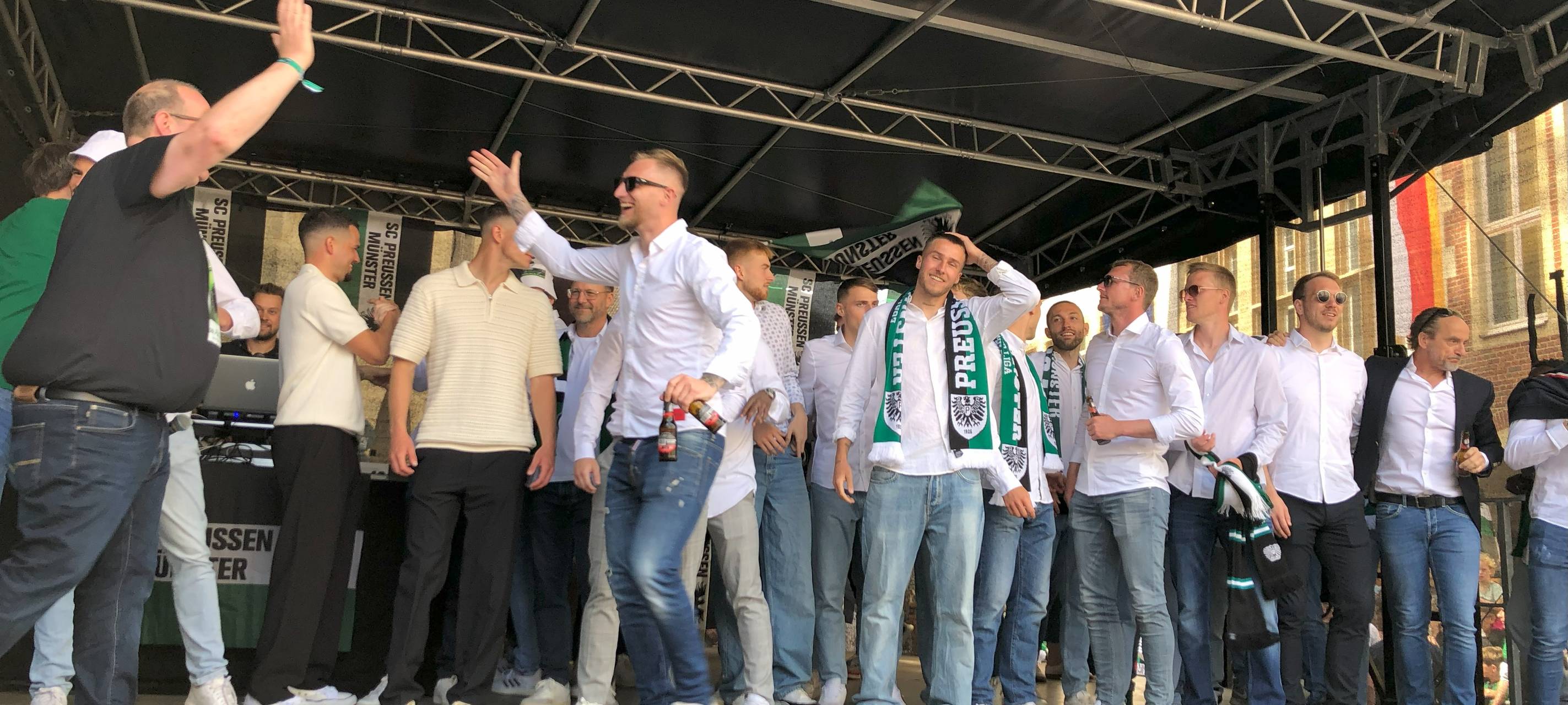 Aufstiegsfeier auf dem Prinzipalmarkt