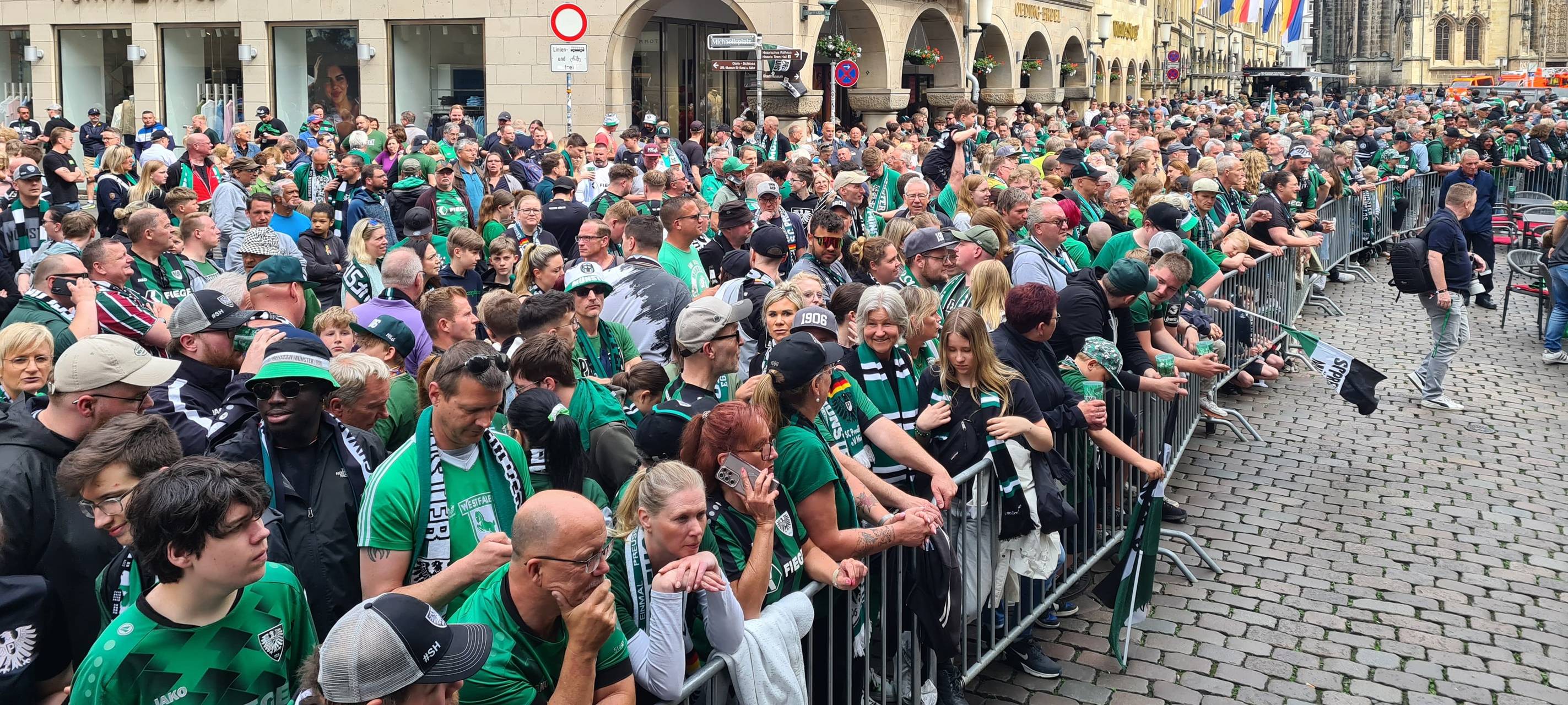 Aufstiegsfeier auf dem Prinzipalmarkt