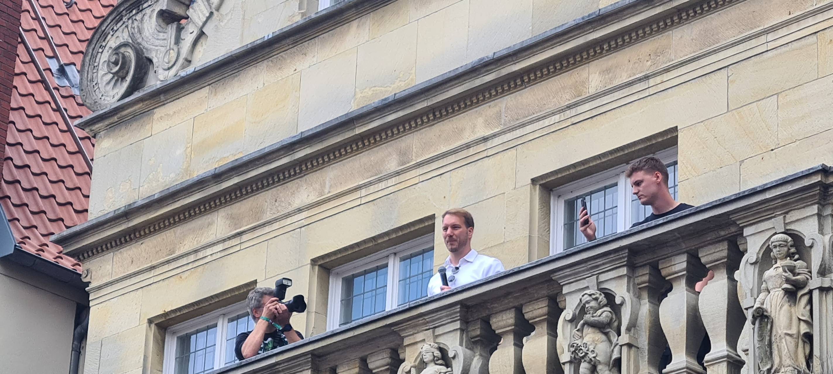 Aufstiegsfeier auf dem Prinzipalmarkt