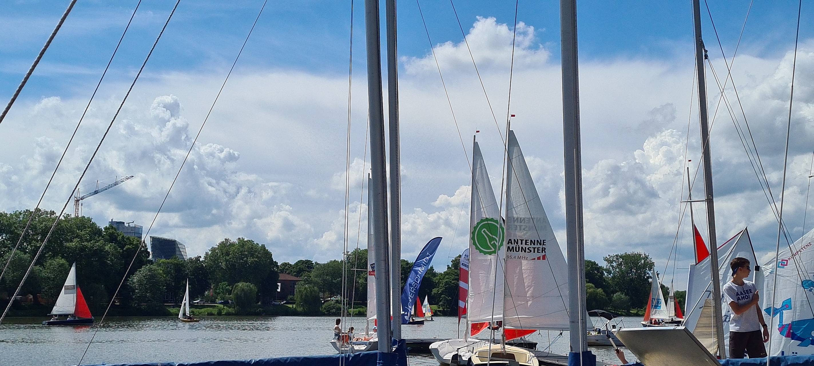 Einmal über den Aasee segeln