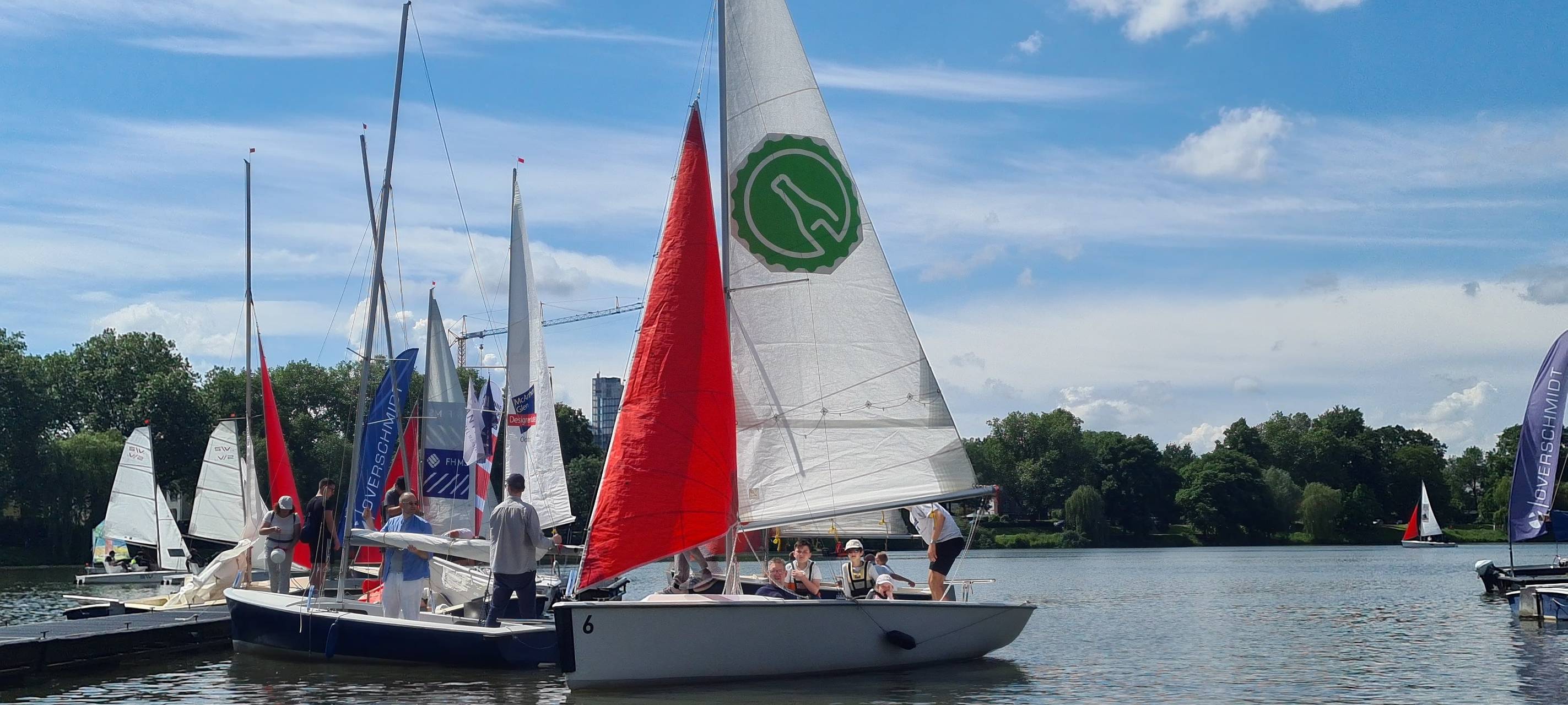 Einmal über den Aasee segeln