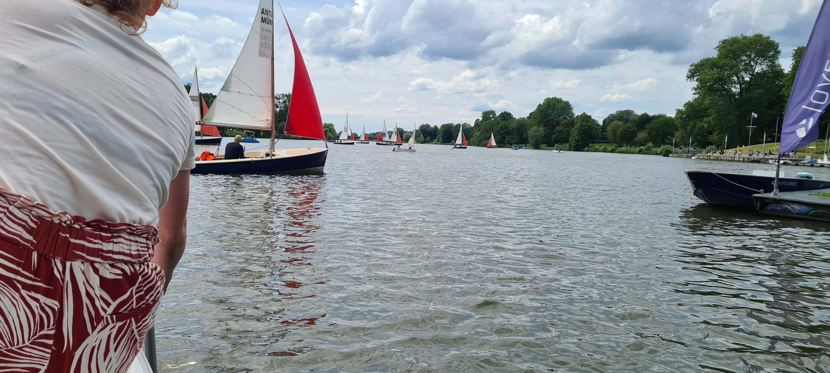 Einmal über den Aasee segeln