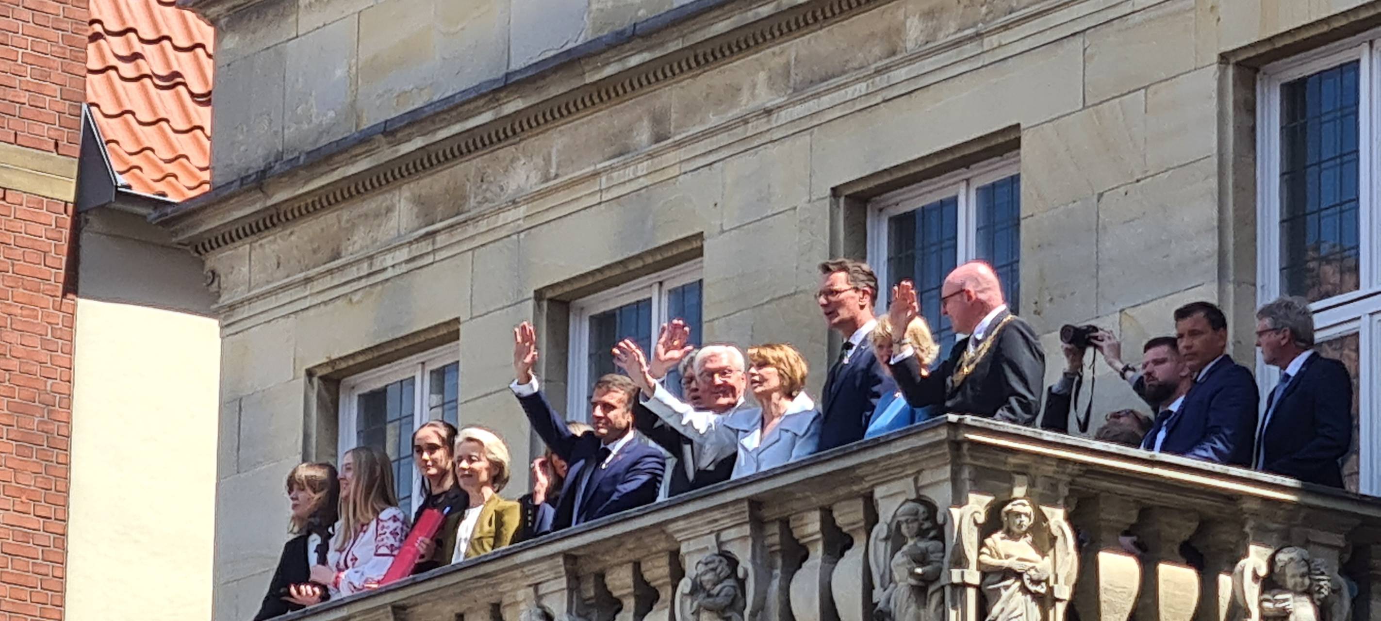 Emmanuel Macron in Münster