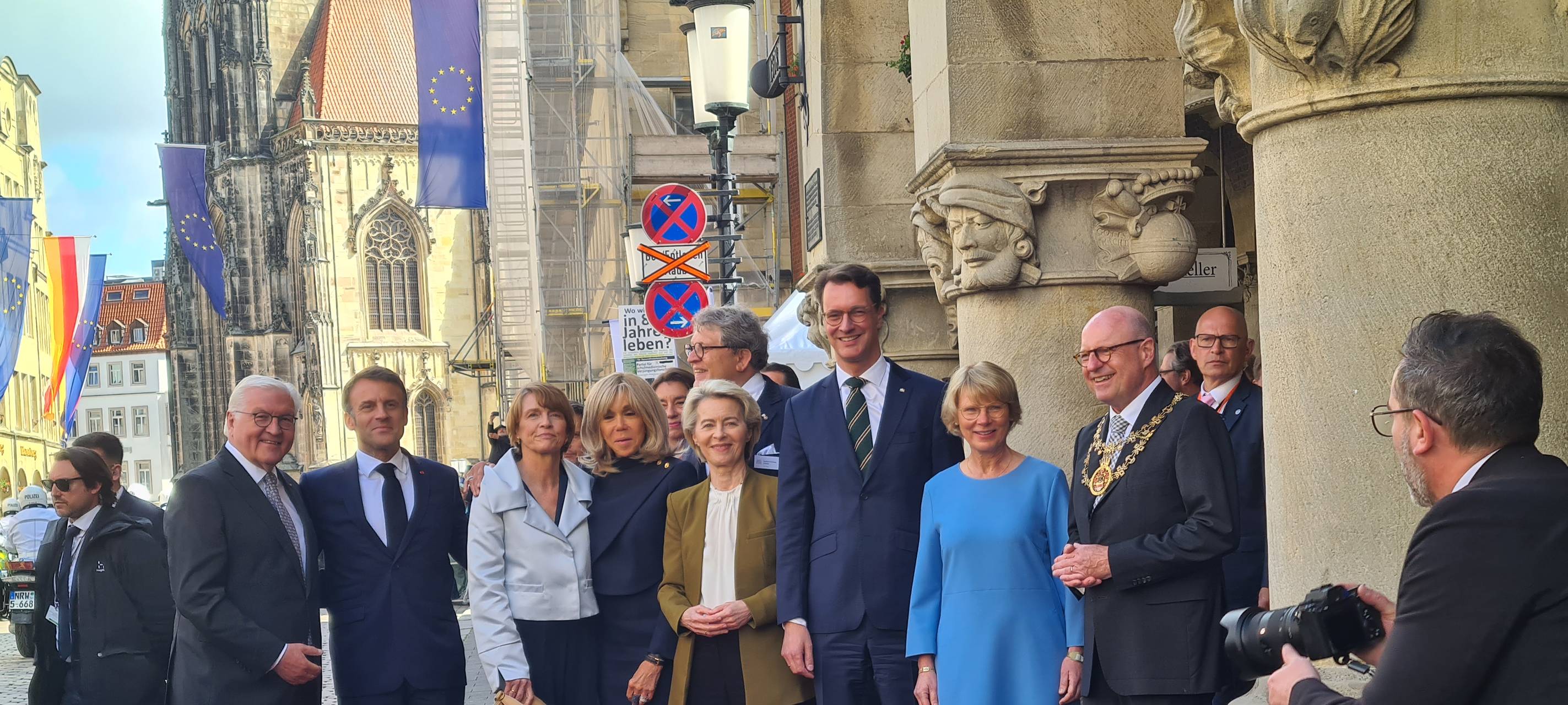 Emmanuel Macron in Münster