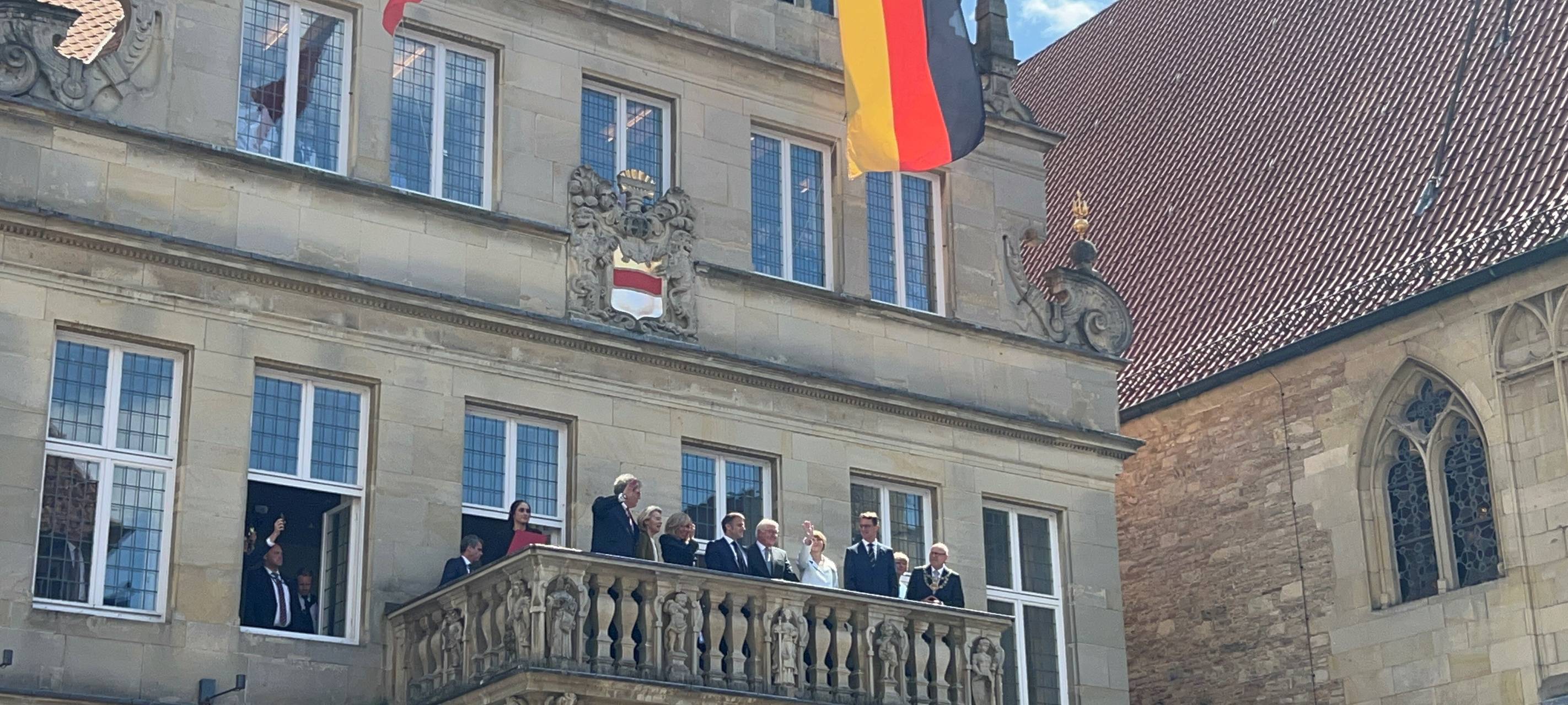 Emmanuel Macron in Münster