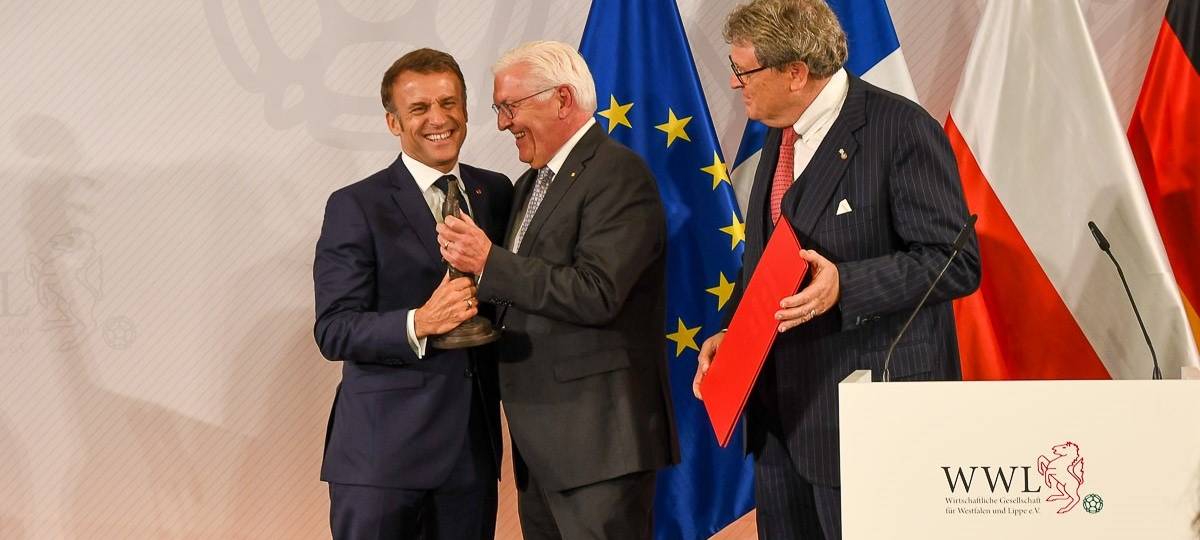 Emmanuel Macron in Münster