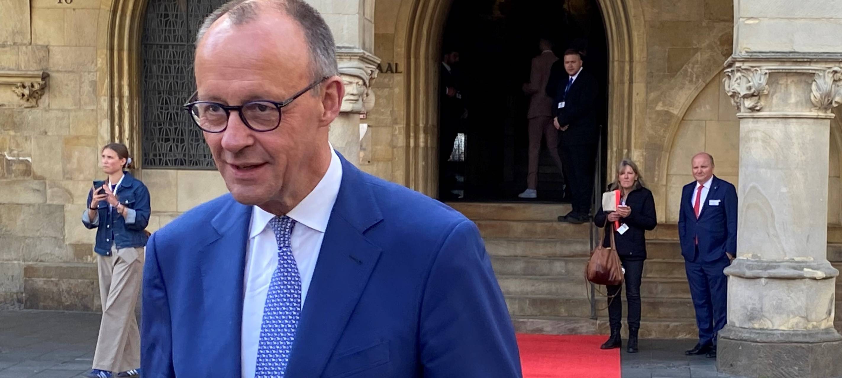 Emmanuel Macron in Münster