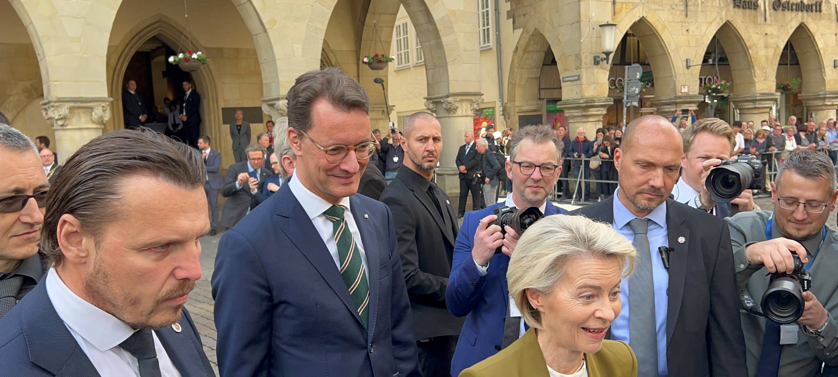 Emmanuel Macron in Münster