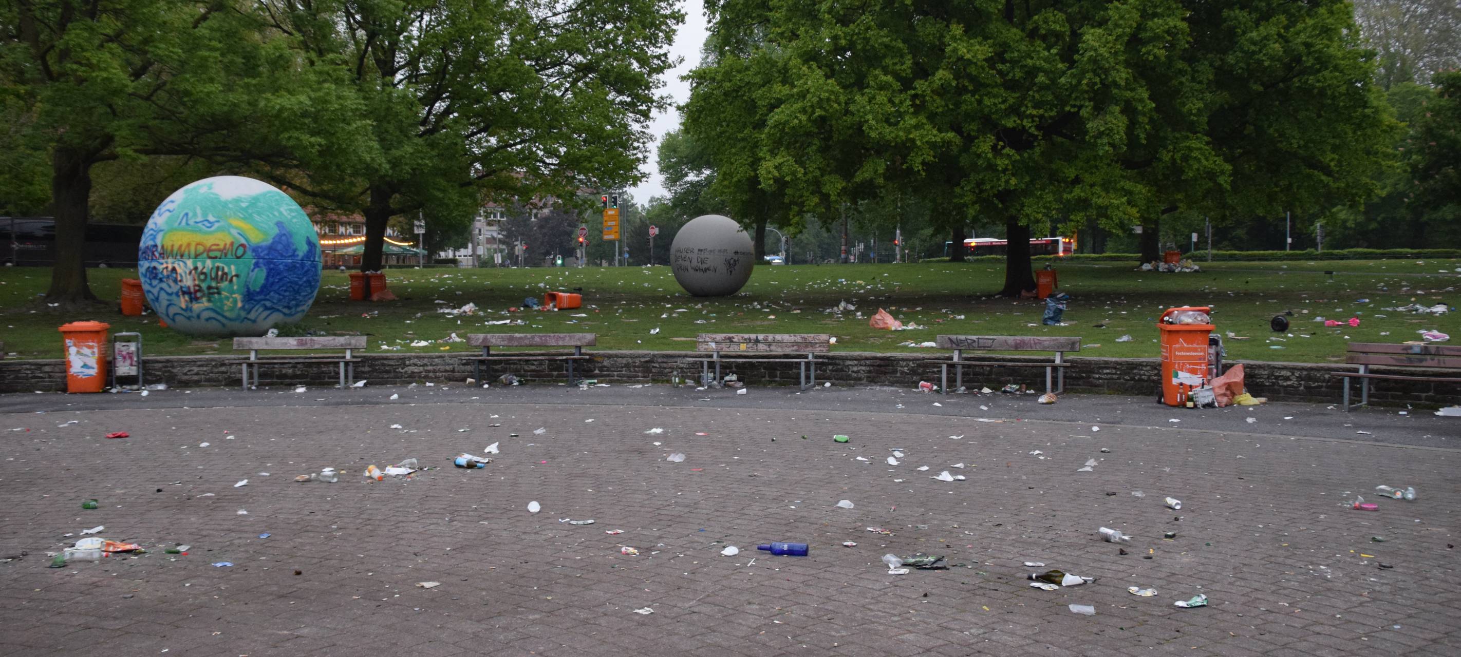 Müllverhalten am Maifeiertag weiter ein Problem
