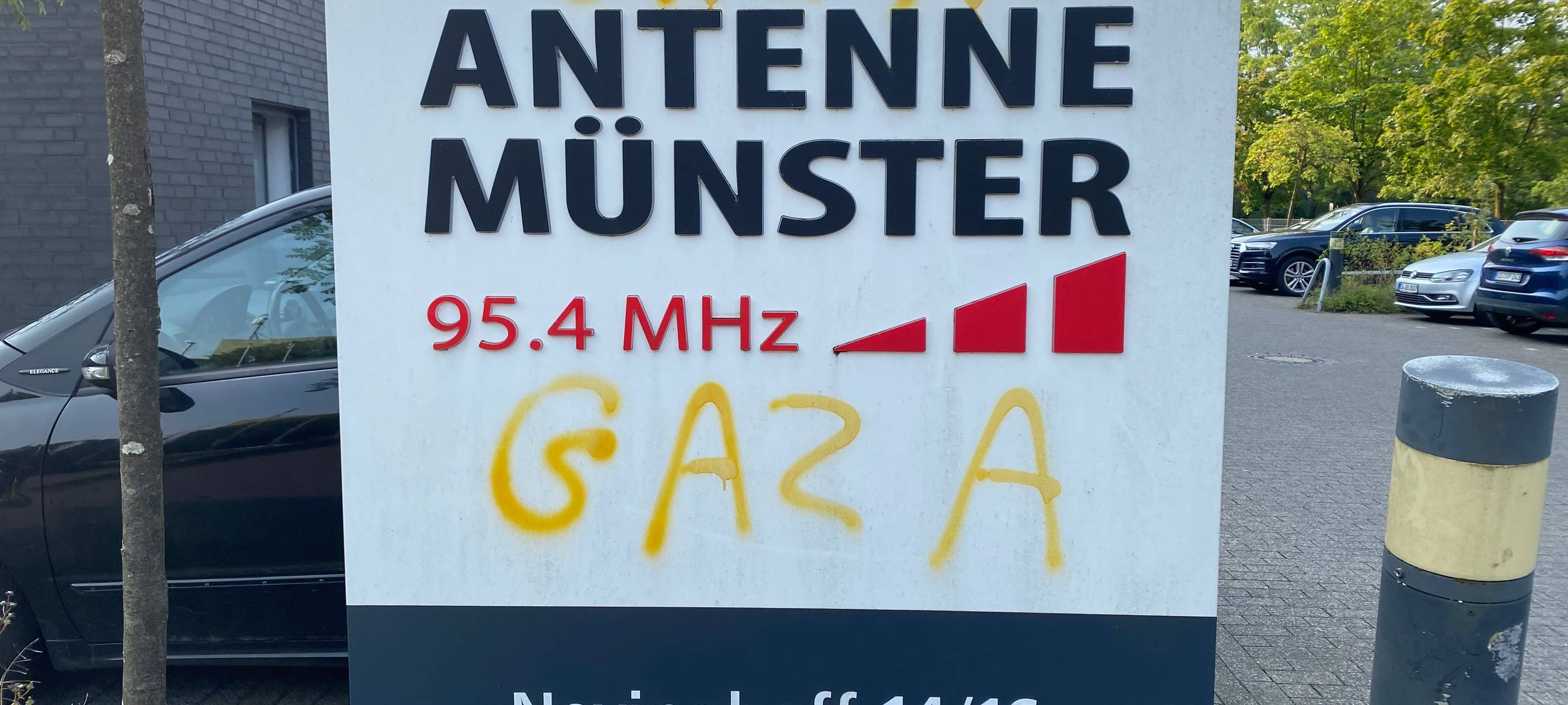 "Gaza"-Schmiererei bei ANTENNE MÜNSTER