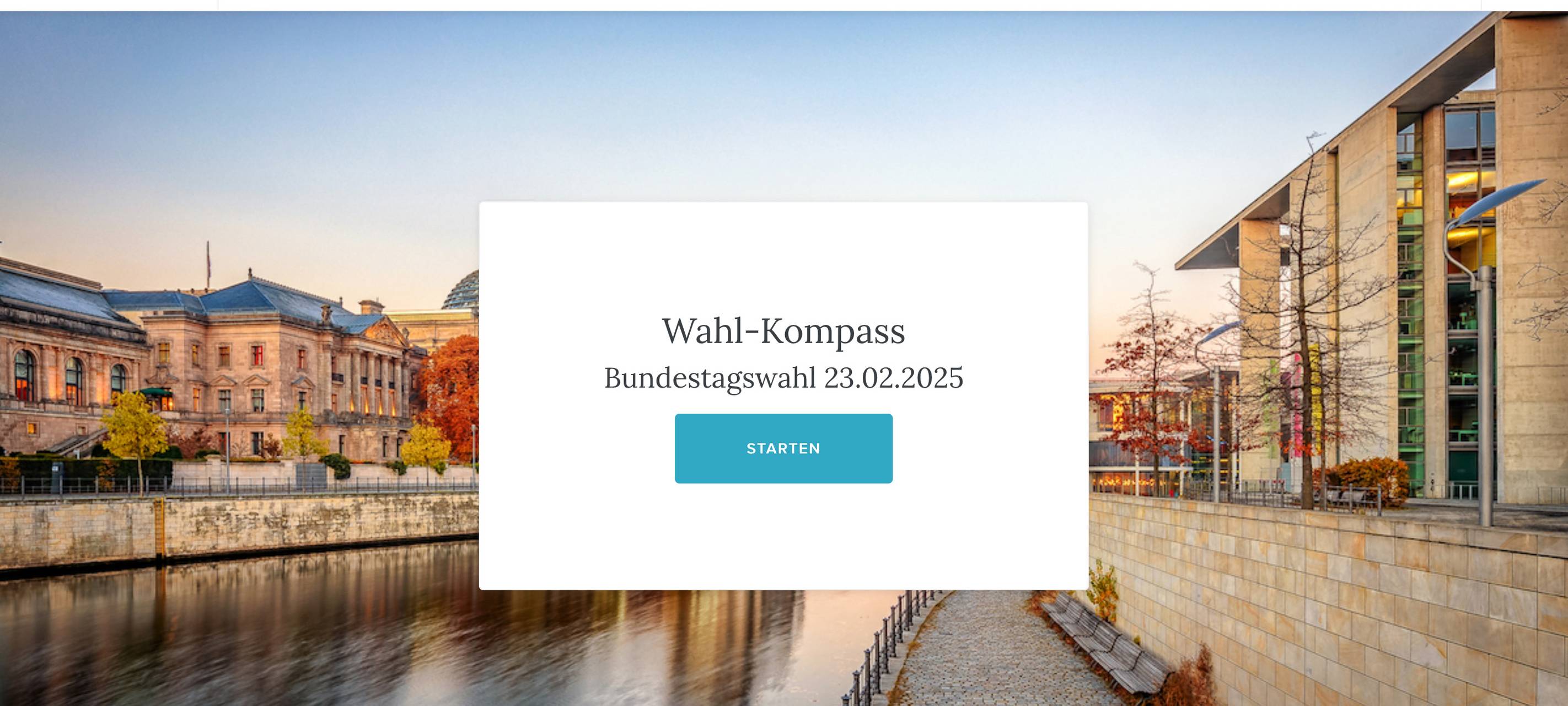 Das Bild ist ein Screenshot des Wahl-Kompass der Uni Münster.