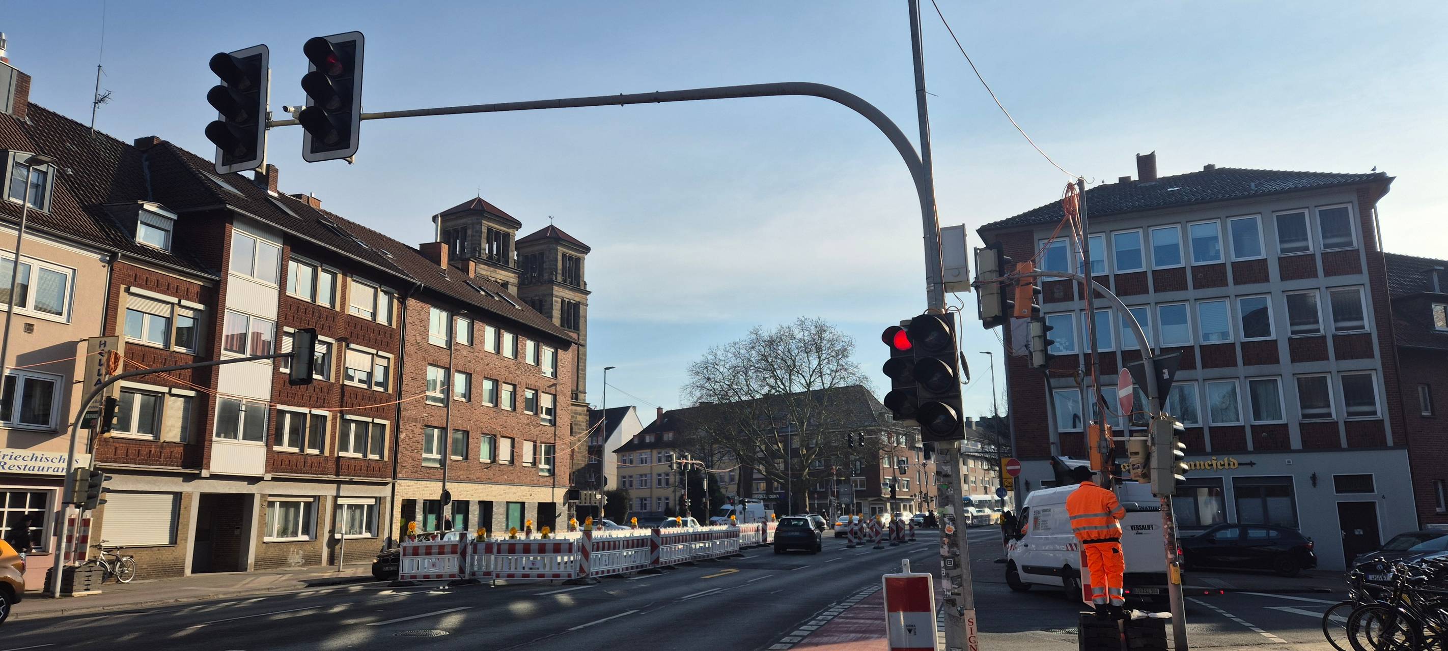 Die Baustelle an der Weseler Straße.