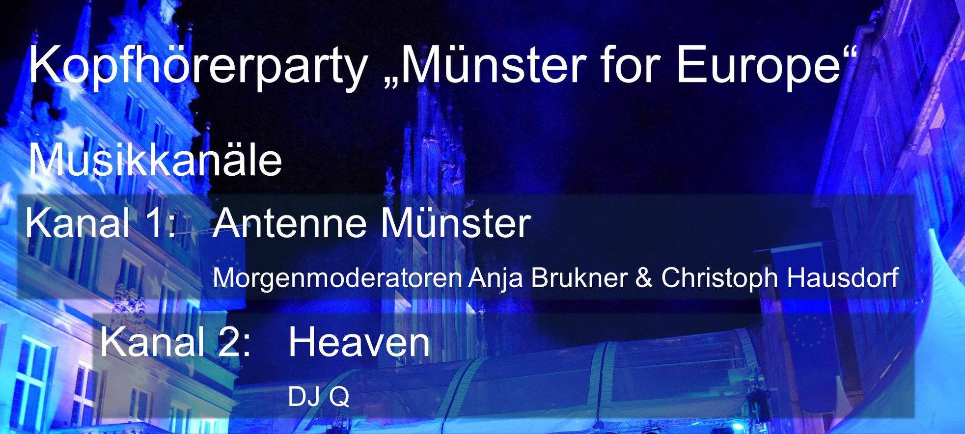 Münster for Europe: Kopfhörerparty auf dem Prinzipalmarkt