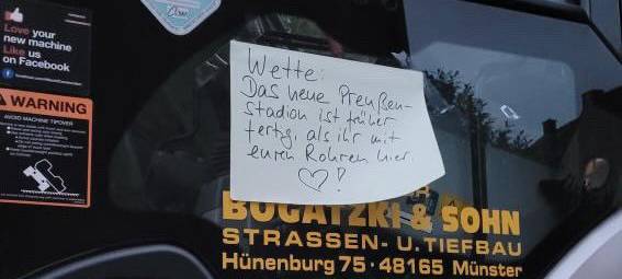Wette um die Baustelle
