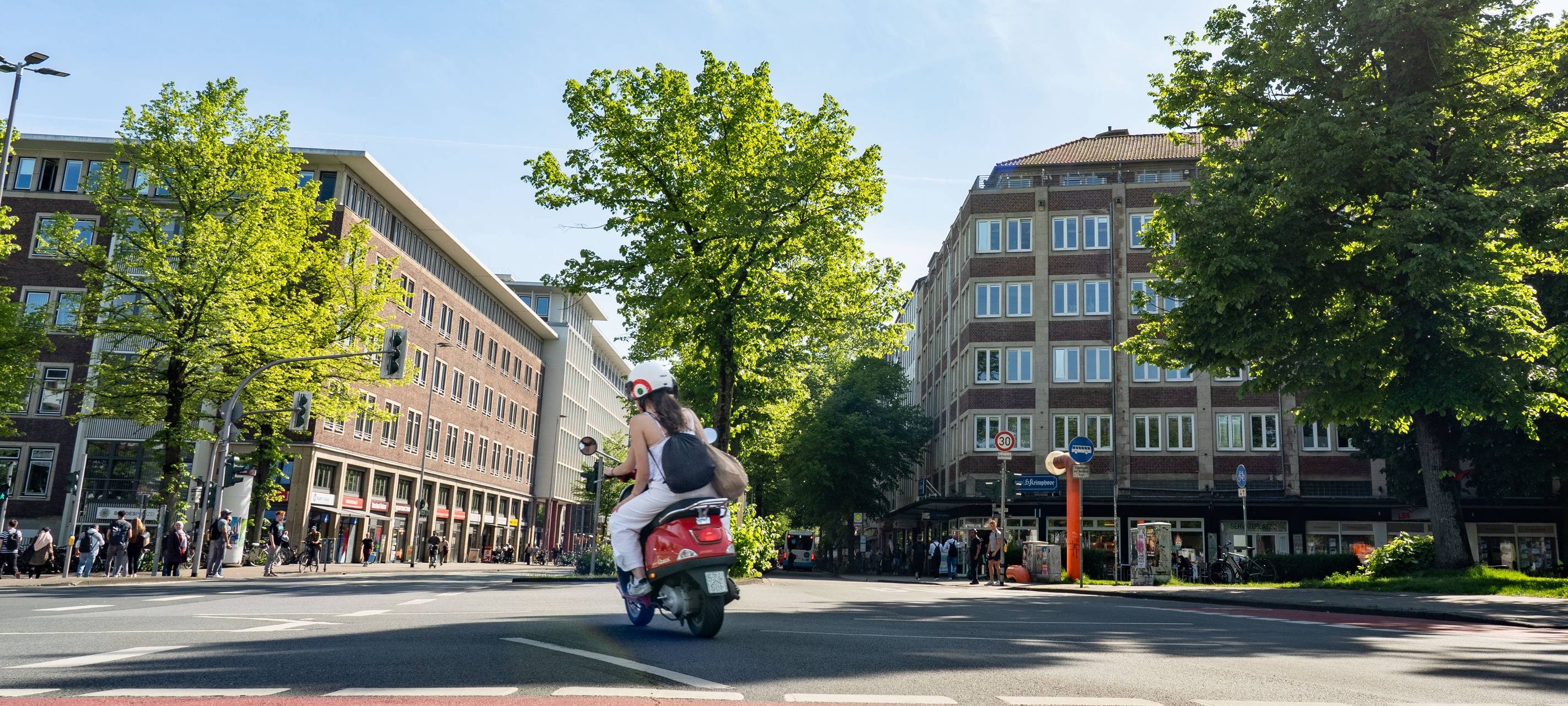 Sommer in der Stadt.